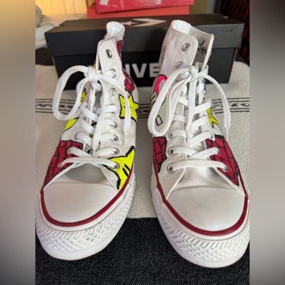Converse Super Mario High-Top Sneakers size 11 - Artist hand painted! - Picture 5 of 9